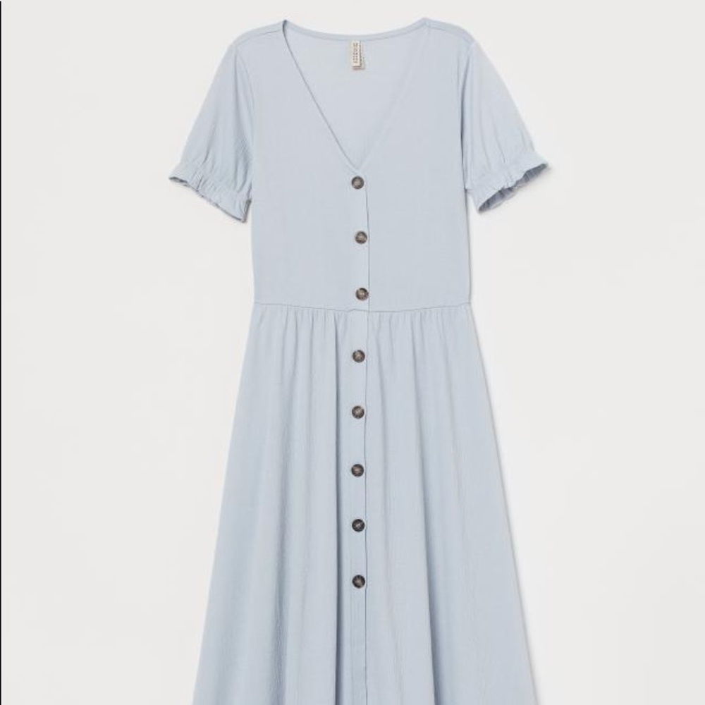 H&M V-neck Dusky Blue dress